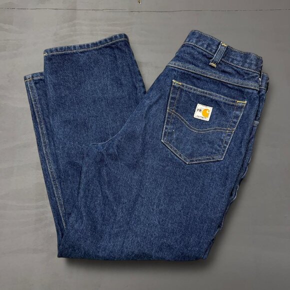 Carhartt FR Fire Resistant HRC 2 NFPA 2112 Men’s Blue Jeans Retardant 32 x 28 - Picture 1 of 8